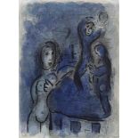 Chagall, Marc (1887-1985) "Rahab und die Kundschafter aus Jericho" 1960, Farblithographie aus der