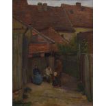 Kallmorgen, Friedrich (1856-1924) "Stiller Winkel", 1906, Öl/Leinwand, u.l. sign., 52x40cm (m.R.