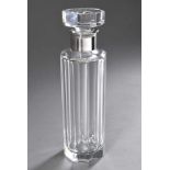 Facettierte Karaffe mit Silberhals, Emil Hermann, Silber 925, H. 25cmFaceted carafe with silver