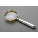 Lupe "Perlmuster" in Original Etui, Robbe & Berking, Silber 925, L. 17cmMagnifying glass ''pearl