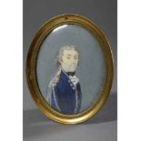 Miniatur "Major Friedrich von Borcke" (1806-1827), Bruder von Karl von Borcke, Gouache auf