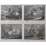 4 Diverse Ridinger, Johann Elias (1698-1767)/Seuter, Johann Gottfried (1717-1800): "Niederländer",