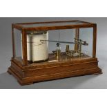 Barograph in Eichengehäuse, Kosbü/Hamburg um 1890/1900, 19x31x17,5cmBarograph in oak case, Kosbü/