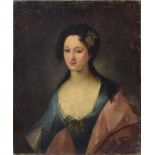 Unbekannter Portraitist des 18.Jh. "Bildnis der Sophia Henriette Reinhardt" (1732-1757, Seyda