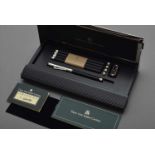 Kassette mit Faber Castell Taschenbleistiften, Nr. 1, schwarz, in Original Box, mit Zertifikat, 25,