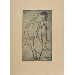 Maetzel, Emil (1877-1955) "Sitzender Junge", Radierung, u.r. sign., PM 21x35,8cm, BM 38,