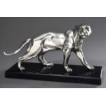 Limousin, Jacques "Schreitender Panther", Bronze versilbert auf Steinsockel, um 1920, 23,
