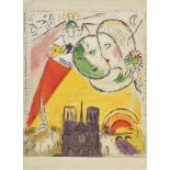 Chagall, Marc (1887-1985) "Le Dimanche" 1954, Farblithographie auf Velin, aus Heft "Derrière Le