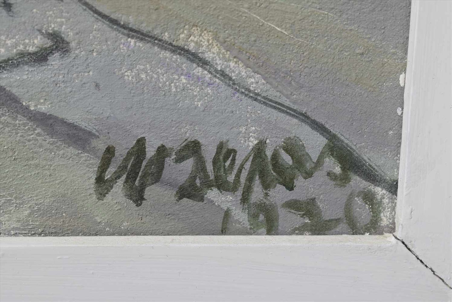Depas, Walter (XX) "Straßenansicht auf Capri" 1970, Öl/Leinwand, u.r. sign, verso sign./dat., - Image 3 of 4