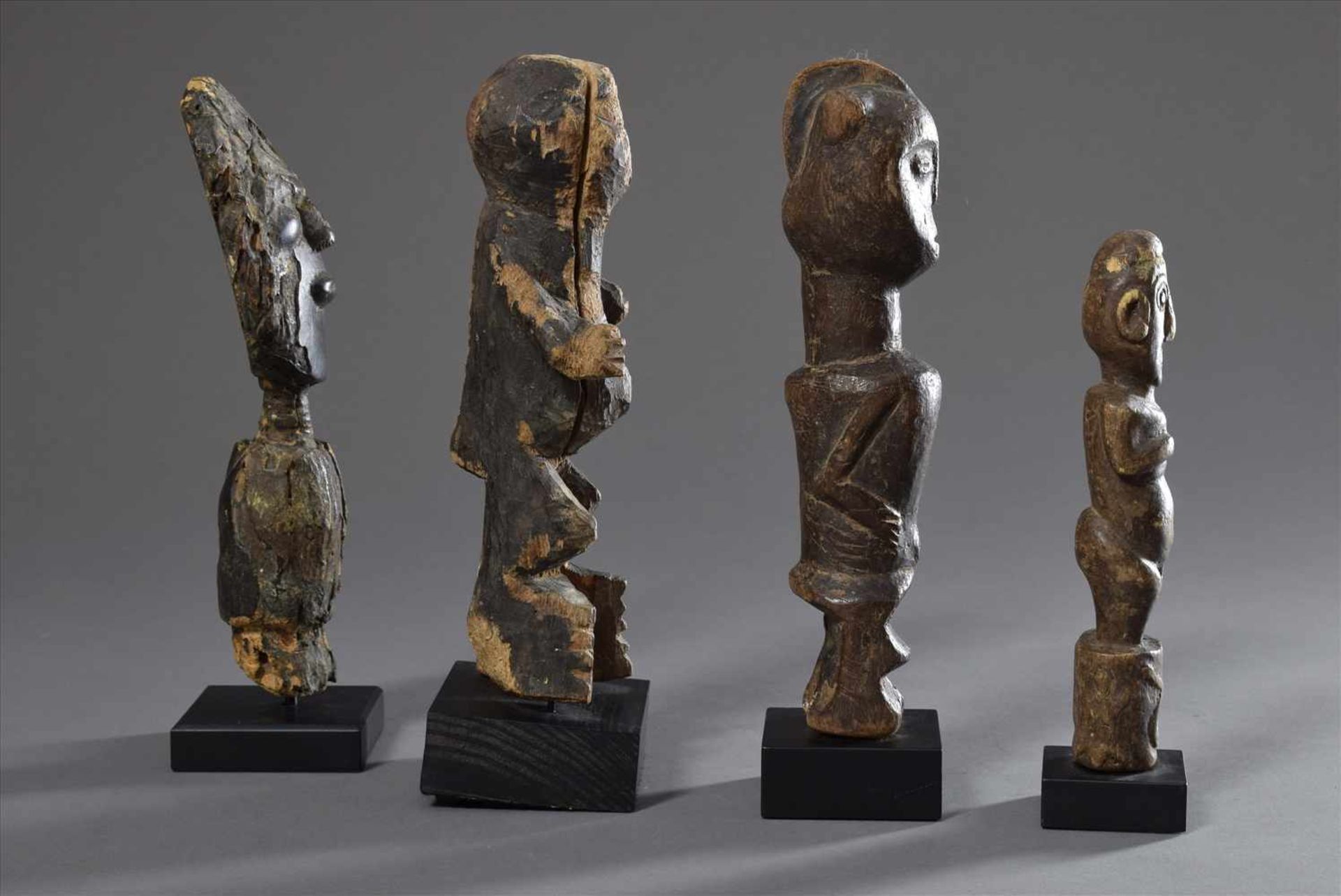 4 Diverse Ahnen-/Fruchtbarkeitsfiguren der Chamba/Wurkun/Nigeria, Bamileke/Kameruner Grasland, - Image 3 of 3