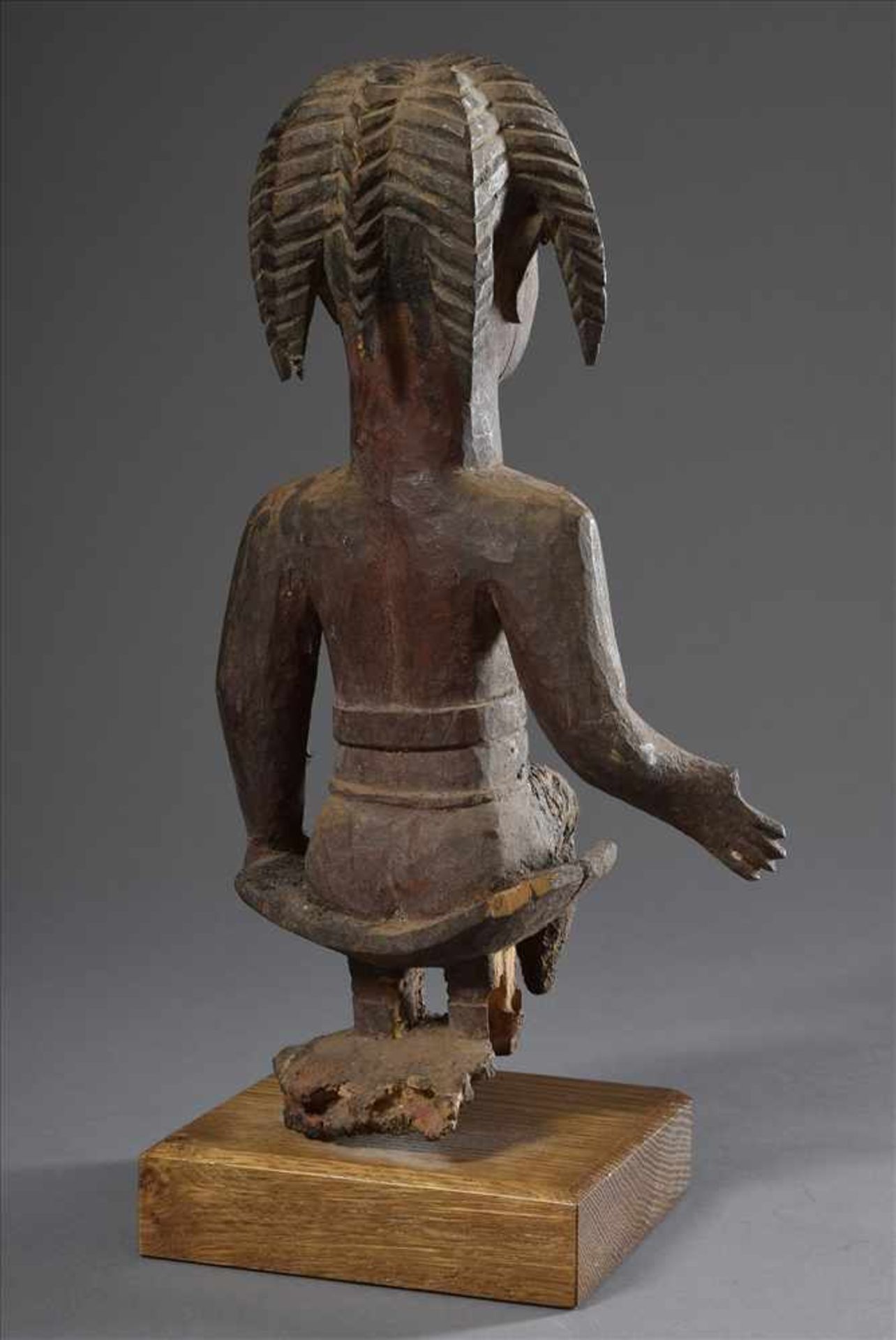 Seltene, sitzende weibliche Figur der Bidjogo/Bissagos Inseln/Westafrika mit hervorragender - Image 4 of 4