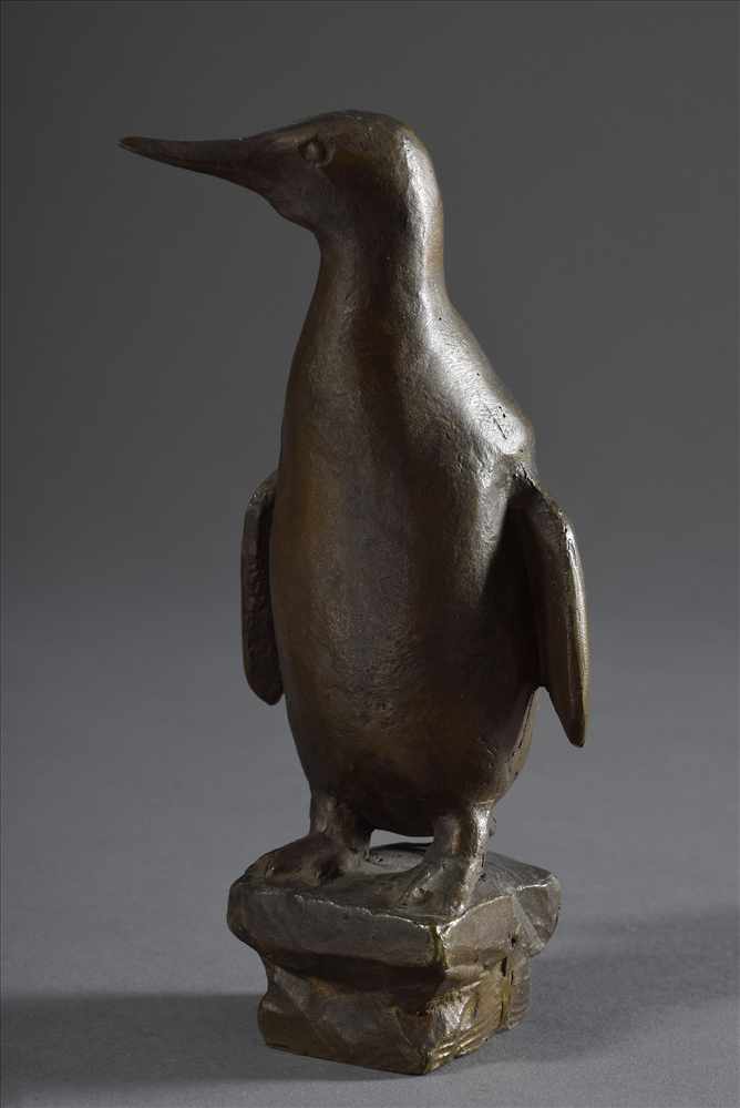 Rössler, Walter (1904-1996) "Pinguin" 1950, Bronze, Modell für Brunnenfigur in Kiel, an der