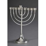 Moderner Chanukka Leuchter, Israel, Silber 925 (gefüllt), H. 22cmModern Hanukkah chandelier, Israel,