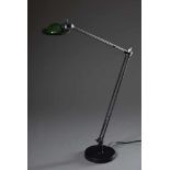 Schreibtischlampe "Berenice Tavolo Grande" von Luceplan mit grünem Reflektor, Armlänge 45+45cm,