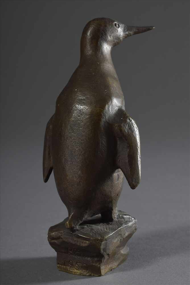 Rössler, Walter (1904-1996) "Pinguin" 1950, Bronze, Modell für Brunnenfigur in Kiel, an der - Image 3 of 5