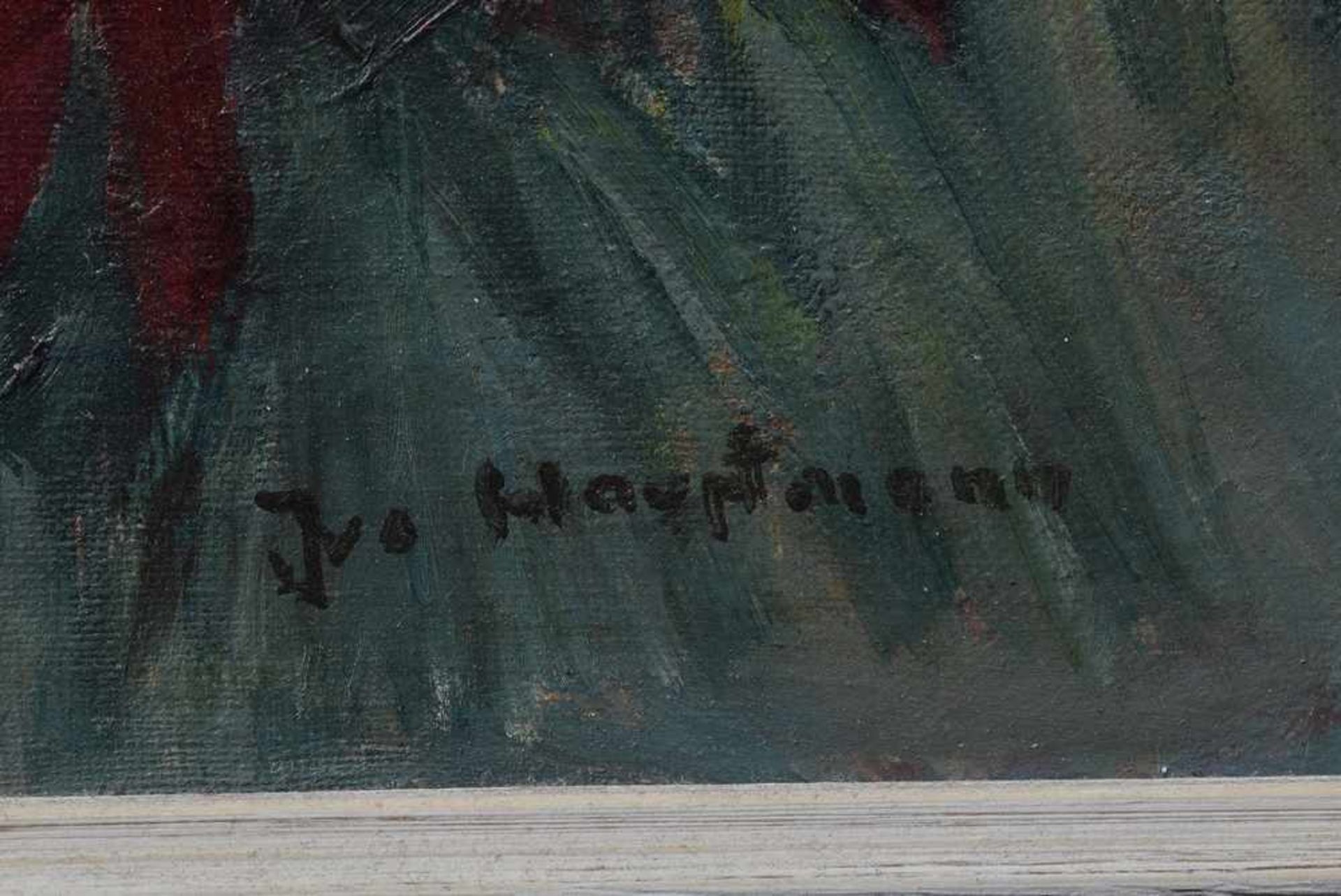Hauptmann, Ivo (1886-1973) "Liegender roter Akt am Strand - Erna", Öl/Leinwand, u.r. sign., - Image 3 of 4
