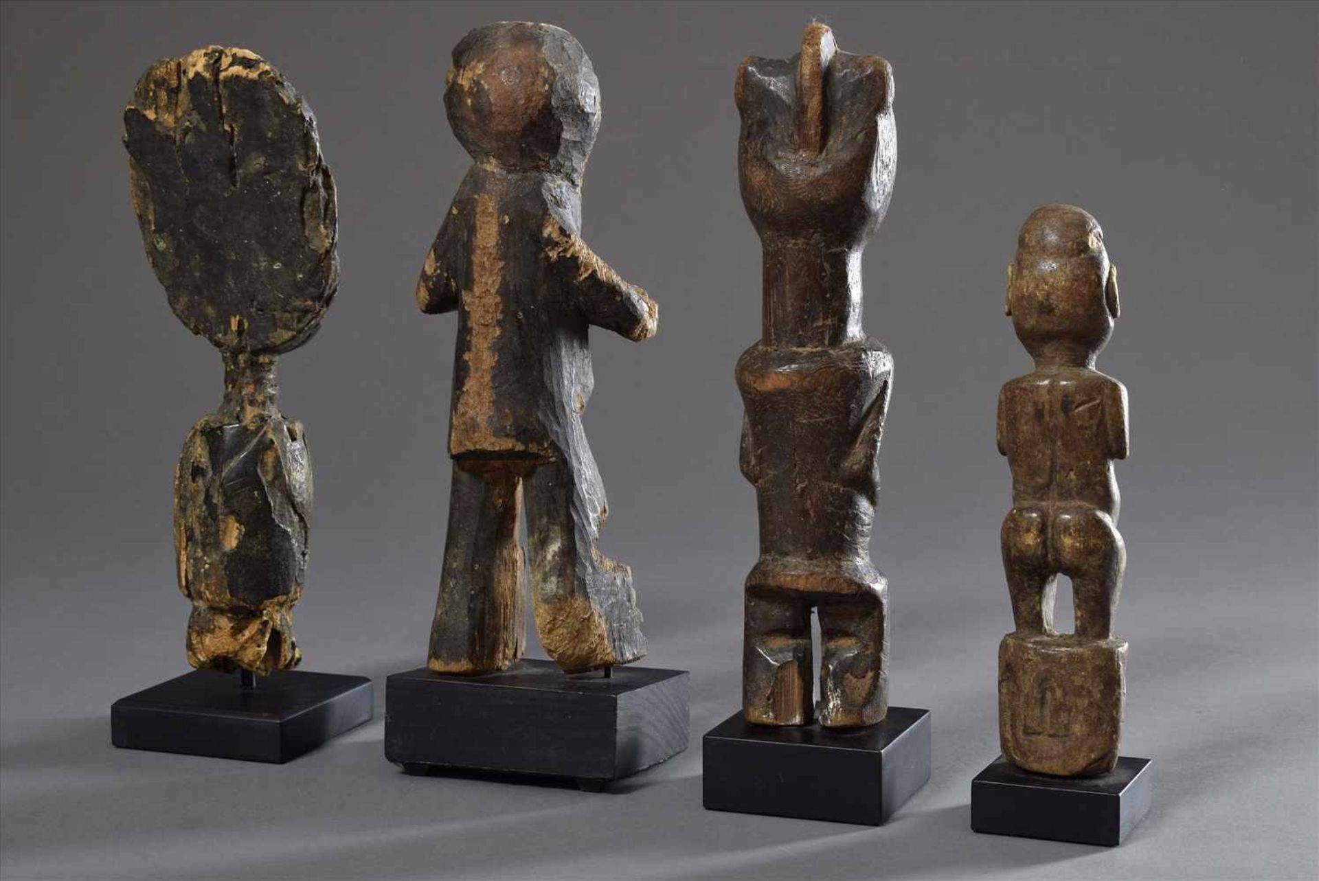 4 Diverse Ahnen-/Fruchtbarkeitsfiguren der Chamba/Wurkun/Nigeria, Bamileke/Kameruner Grasland, - Image 2 of 3