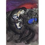 Chagall, Marc (1887-1985) "Klagelied des Jeremias" 1956, Farblithographie auf Velin, verso weitere