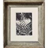 Masareel, Frans (1889-1972) "Mutterns Hände", Lithographie, Rahmen hell gefasst, 32x26/