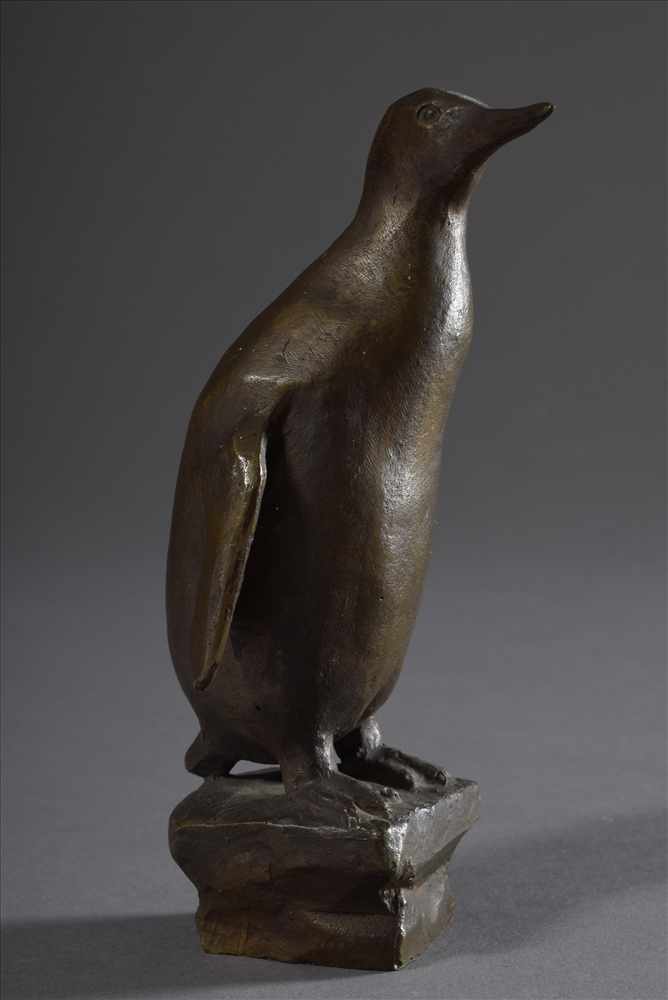 Rössler, Walter (1904-1996) "Pinguin" 1950, Bronze, Modell für Brunnenfigur in Kiel, an der - Image 2 of 5