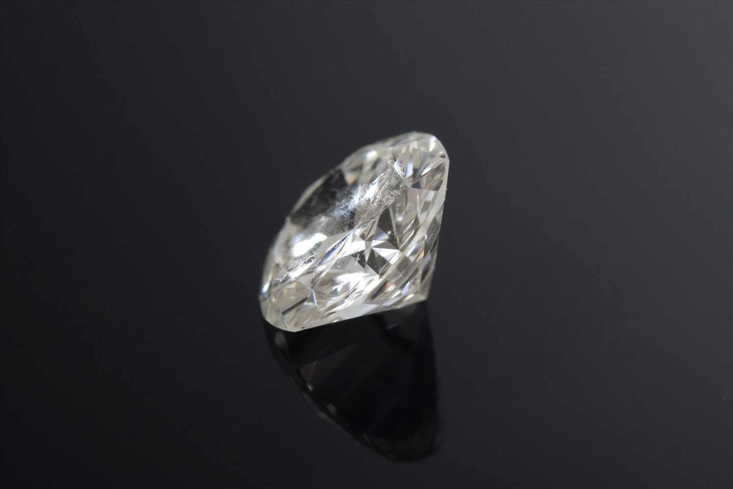 Ungefasster Diamant im Brillantschliff, ca. 1.23ct/TCR/VS1, 7,13x7,01x3,98mm, Expertise Elisabeth - Image 2 of 3