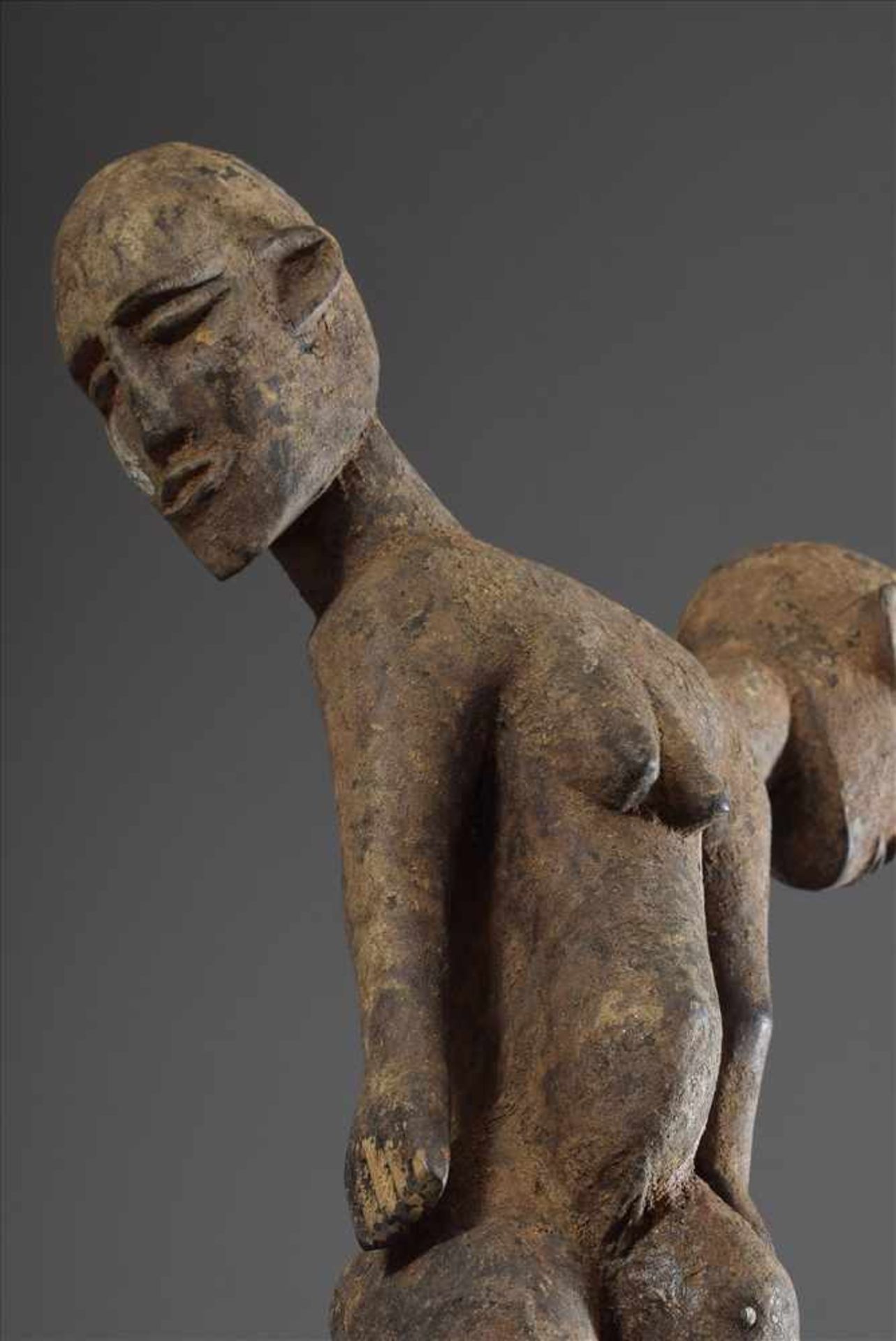 Abstrakte Doppelfigur der Lobi/Burkina Faso mit je einer männlichen und weiblichen Körperhälfte, - Image 5 of 5