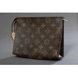 Kleine Louis Vuitton Kosmetiktasche "Monogramm Canvas", 14,5x18,5cm, innen minimal