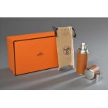 Hermès Flakon "Eau d'Orange Verte" in cognacfarbenem Lederfutteral mit Staubbeutel und Original Box,