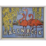 Altes Plakat "Carl Hagenbecks Tierpark Altona Stellingen", Lithographie von Adolph Friedländer/