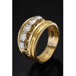 Handgefertigter GG 750 Ring mit 5 Brillanten (zus. ca. 0.90ct/VSI/TW), 8,8g, Gr. 56,