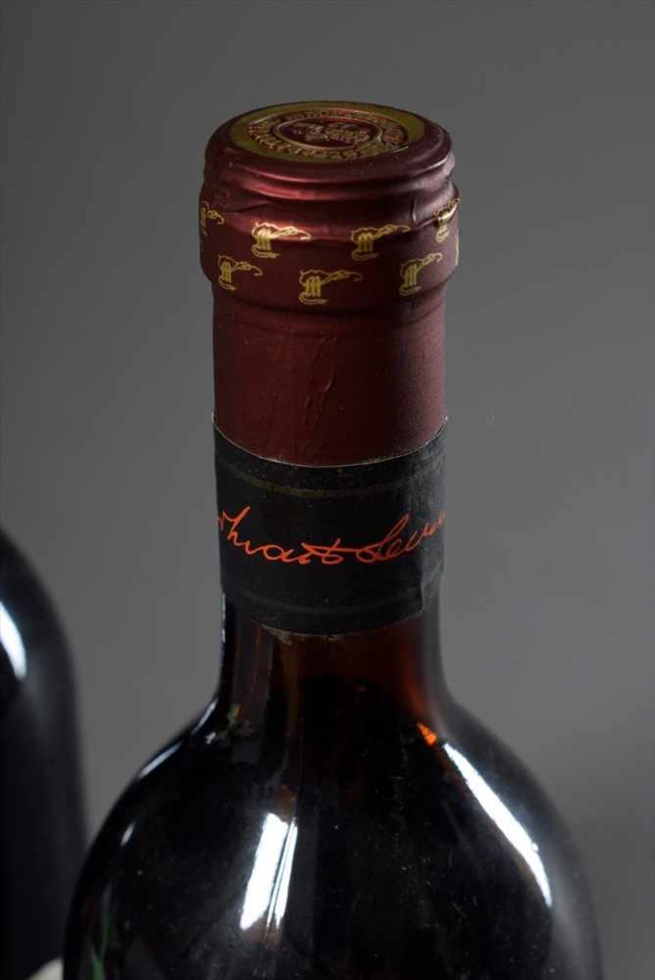 2 Flaschen Rotwein "Taurasi, Riserva, Mastroberardino", 1968, enthält Sulfite2 bottles of red - Image 3 of 5