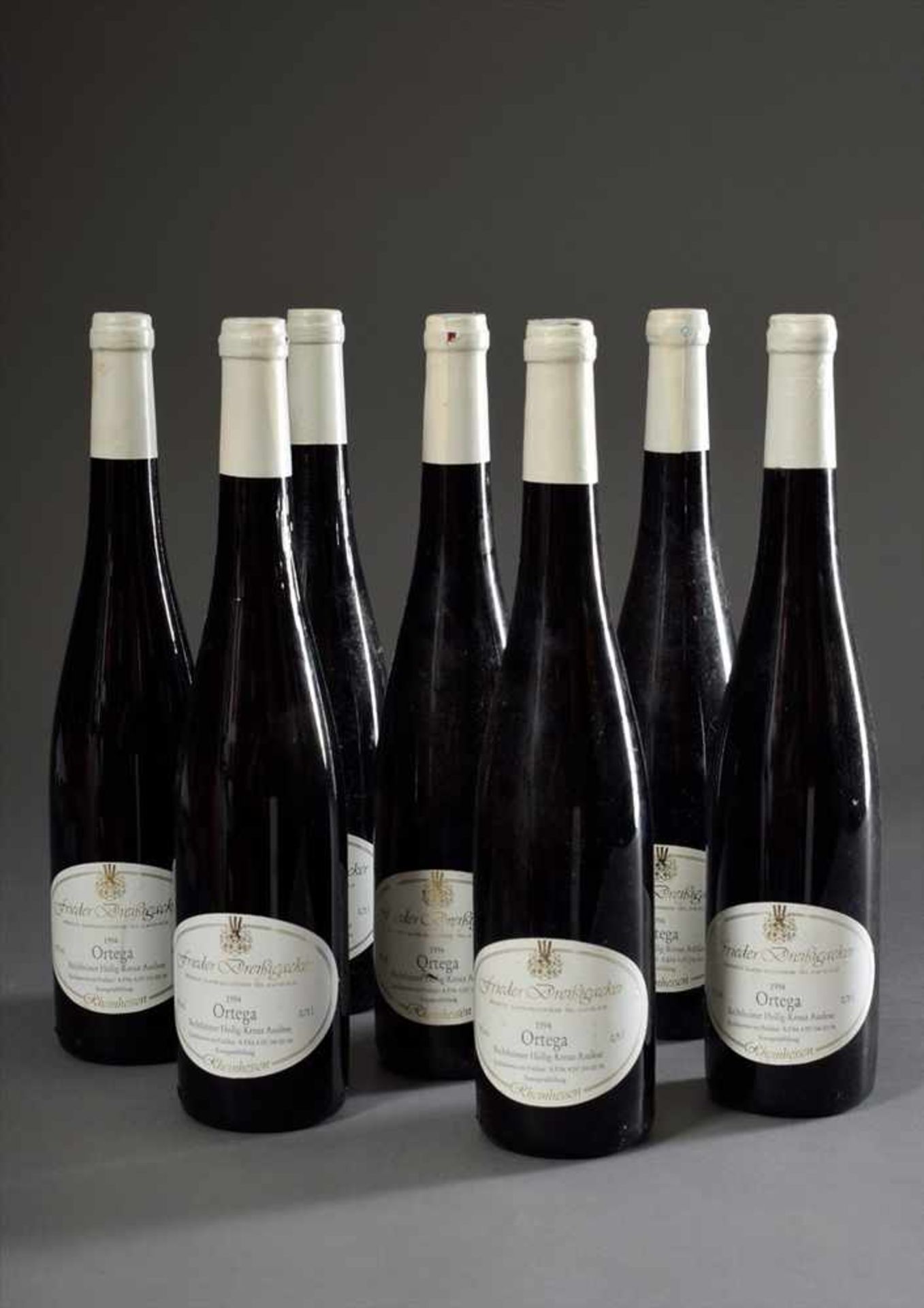 7 Flaschen Weißwein "Frieder Dreißigacker Bechtheim", Ortega, Auslese, 1994, Erzeugerabfüllung,