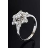 Feiner WG 750 Ring mit Sternförmig angeordneten Brillanten (zus.ca. 0.80ct/VSI-SI/W), 3,8, Gr. 60