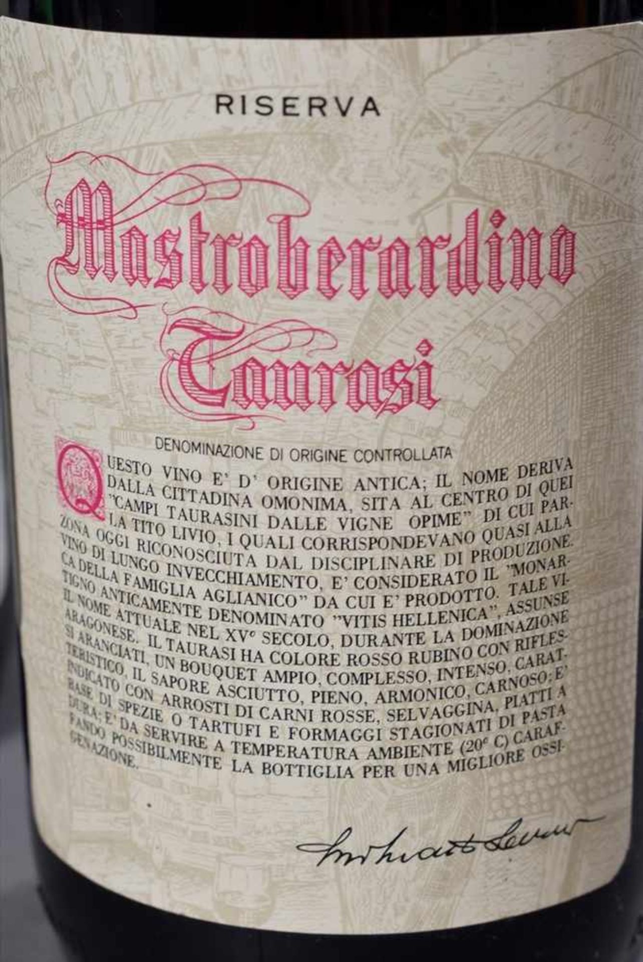 2 Flaschen Rotwein "Taurasi, Riserva, Mastroberardino", 1968, enthält Sulfite2 bottles of red - Image 4 of 5
