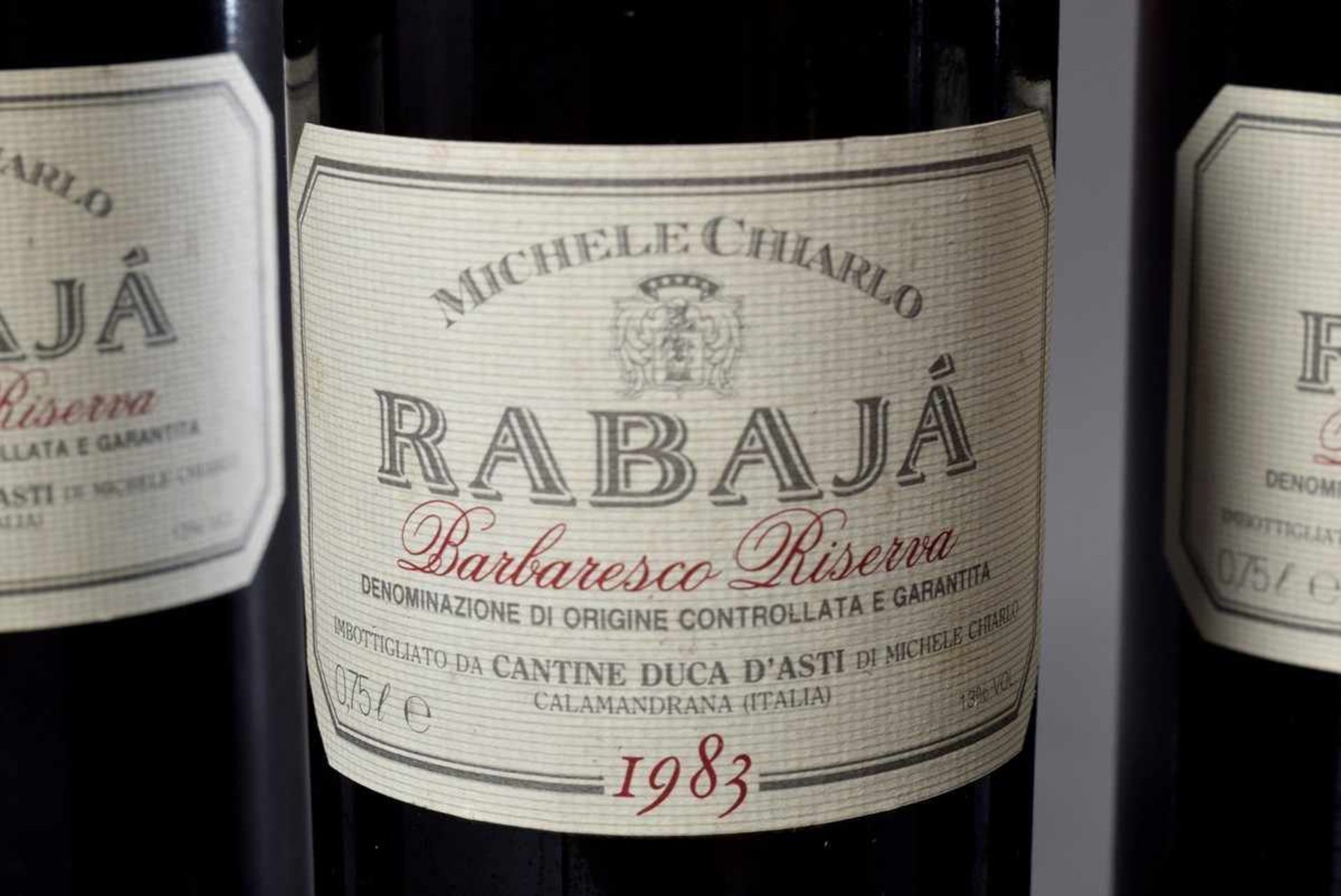 6 Flaschen Rotwein "Rabajá, Barbaresco Riversa, Michele Chiarlo", 1983, enthält Sulfite6 bottles - Image 2 of 2