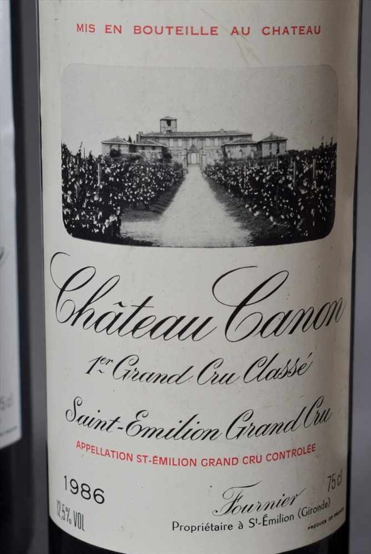 4 Diverse Rotweine: 3 Flaschen "Chateau Canon, Grand Cru Classé, Saint-Emilion Grand Cru", 1986, - Image 2 of 5