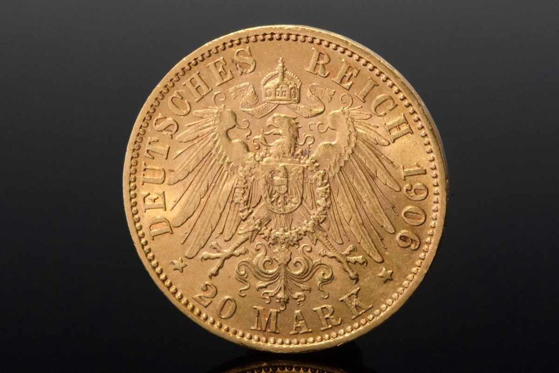 4 GG 900 Münzen: "Kaiser Wilhelm II" 20 Mark, Deutsches Reich, 1889/1890/1902/1906, 31,84g4 YG 900 - Bild 2 aus 3