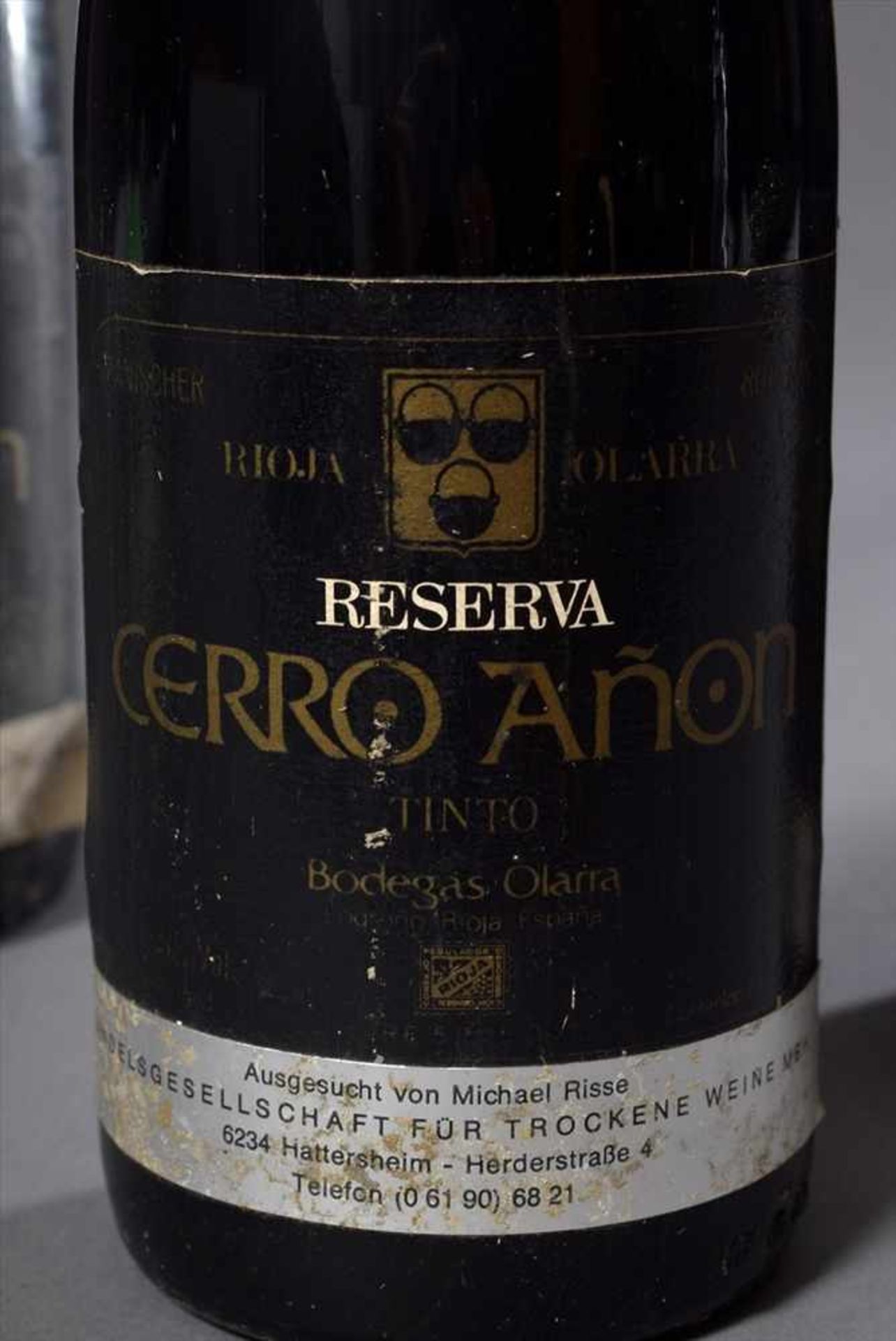 3 Flaschen Rotwein "Rioja Olarra, Reserva, Cerro Anon, Tinto, Bodegas Olarra", 1970, enthält - Image 2 of 4