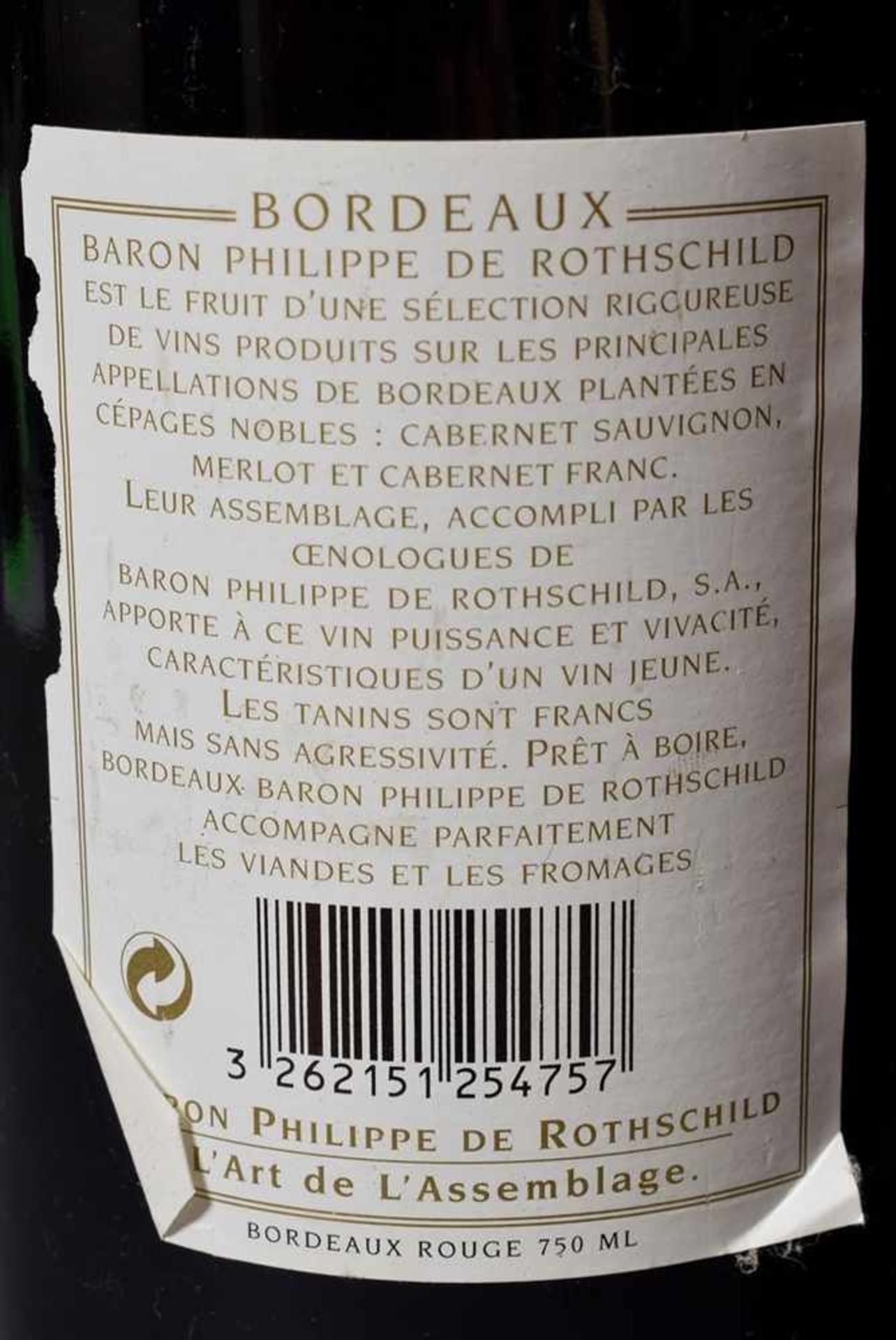 2 Diverse Rotweine: Flasche "Chateau Mouton Baronne Philippe Rothschild, Cru Classé, Pauillac", - Image 5 of 5