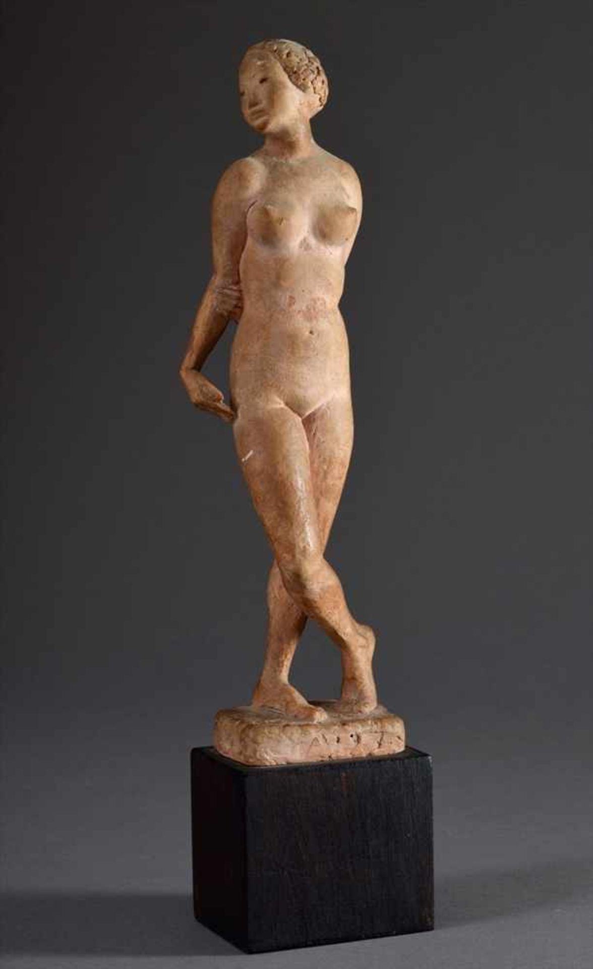 Woebcke, Albert Christian Friedrich (1896-1980) „Stehende Orientalin“ um 1920/30, Terracotta, am