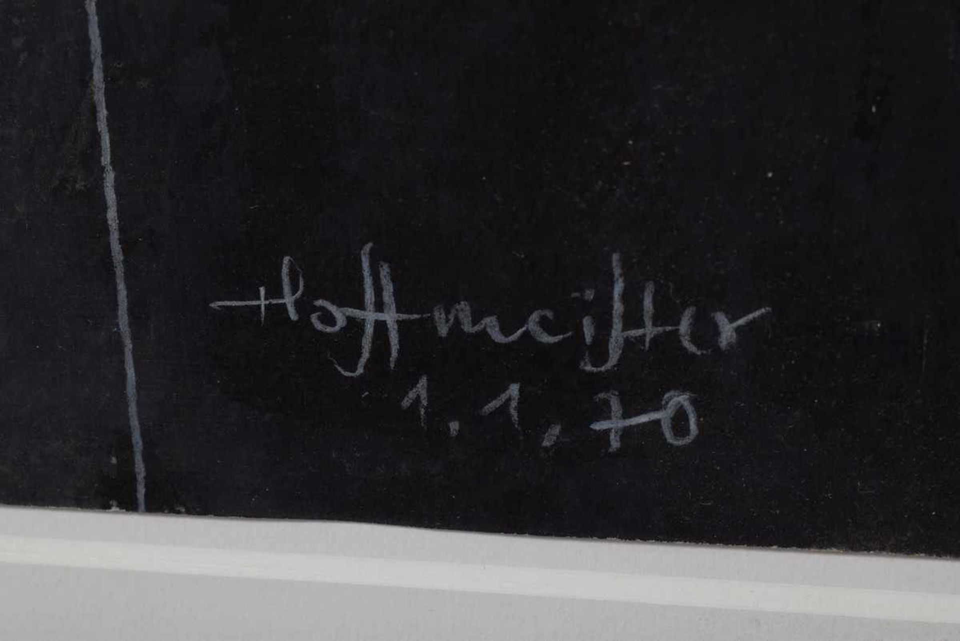 Hoffmeister Wilhelm (1908-1991) "Farbstudie" 1.1.(19)70, Aquarell, u.r. sign./dat., 51x73,5cm (m. - Image 3 of 3