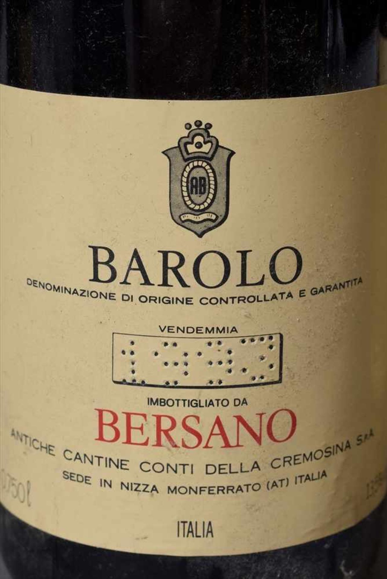4 Flaschen Rotwein "Barolo, Bersano", 1993, enthält Sulfite4 Flaschen Rotwein "Barolo, Bersano", - Image 2 of 4