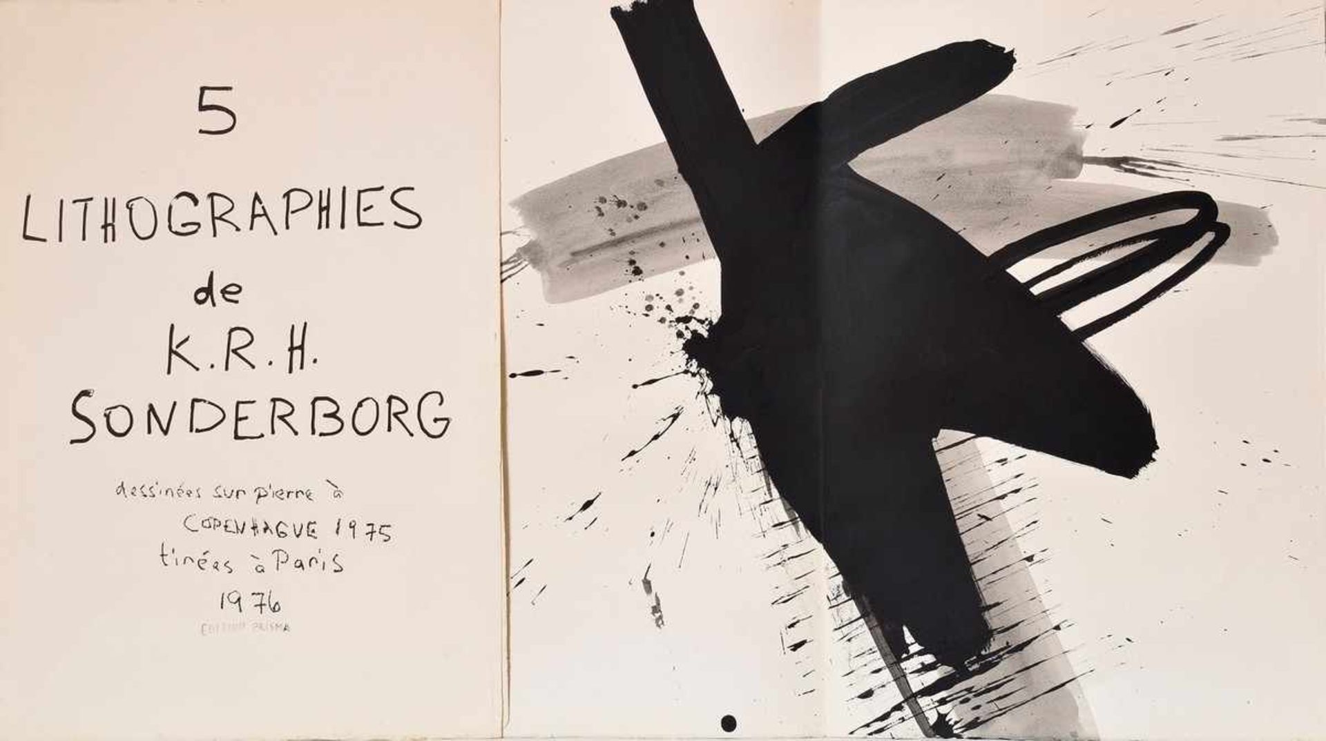 Sonderborg, Kurt Rudolf H. (1923-2008) "O.T." Tuschzeichnung auf Mappenumschlag, verso bez.: "5