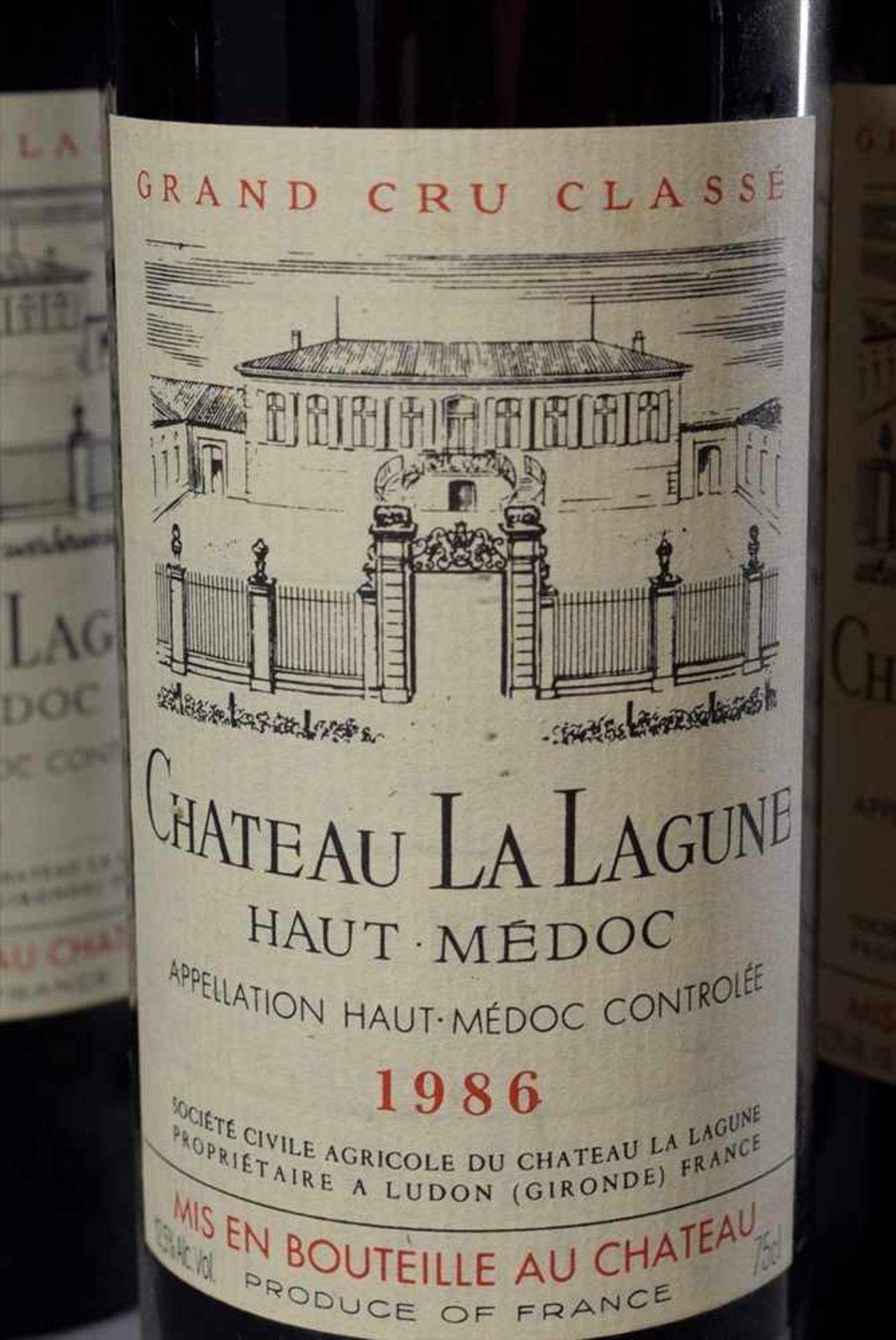 3 Flaschen Rotwein "Chateau La Lagune, Haut Medoc, Grand Cru Classé", 1986, Schlossabfüllung, - Image 2 of 4
