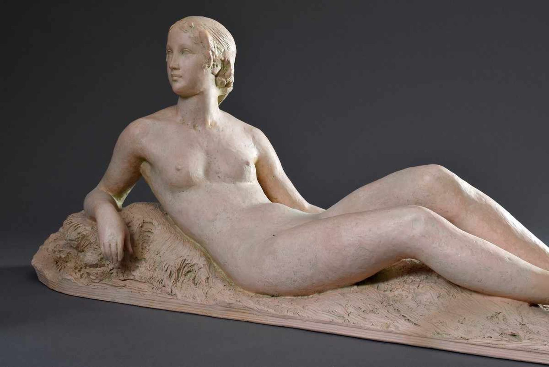 Ary-Bitter, Jean (1883-1973) "Liegender Akt", Terracotta, an der Plinthe sign., 95x38cmAry-Bitter, - Bild 5 aus 6