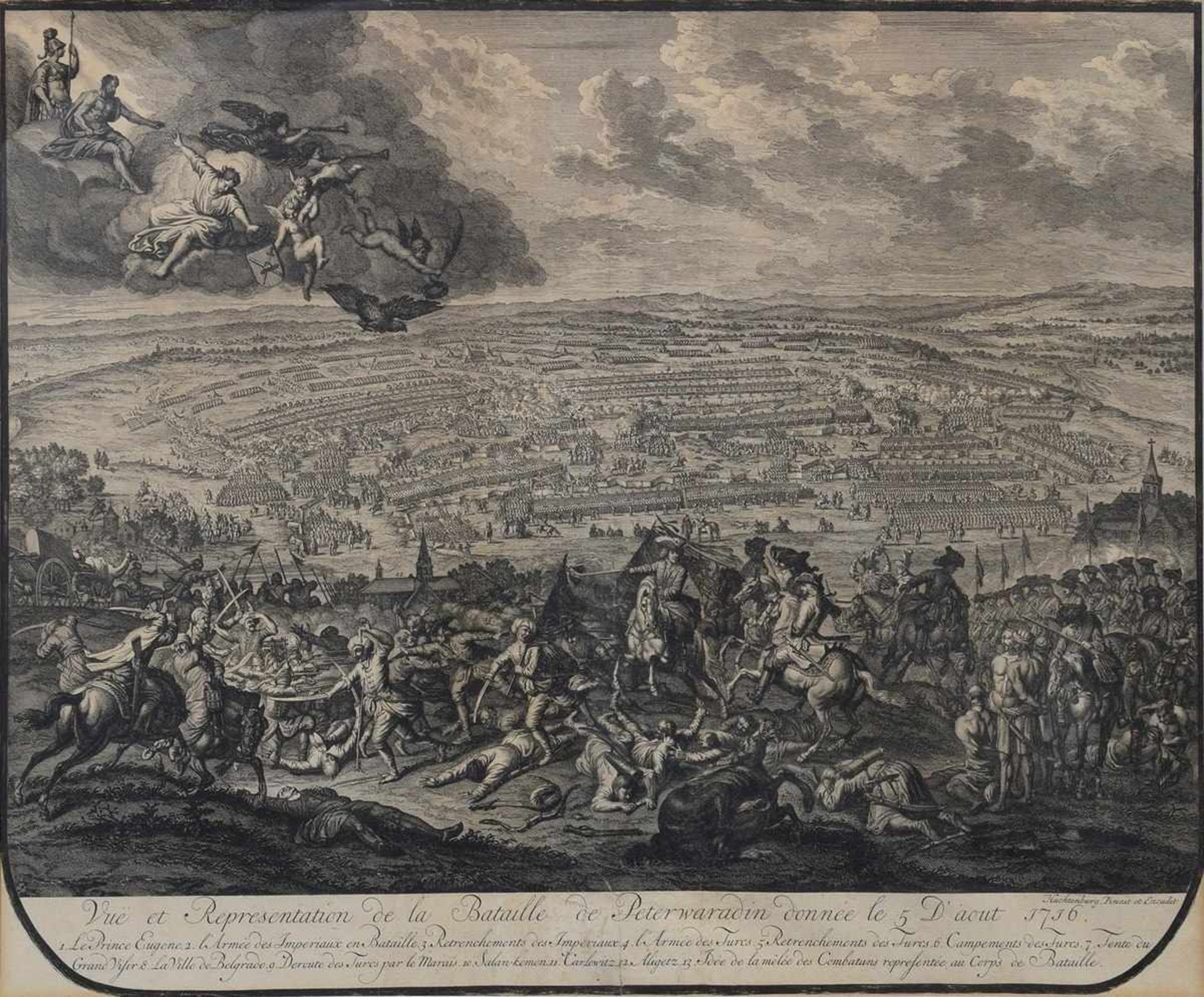9 Diverse Huchtenberg, Jan van (1647-1733) "Vue et Representation de la Bataille de Zenta ( - Bild 3 aus 21