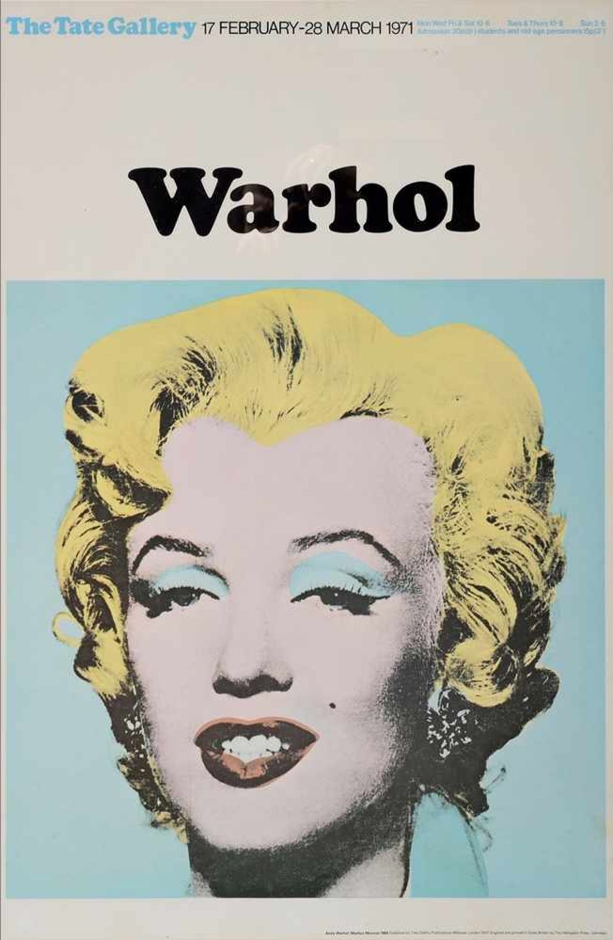 2 Diverse Warhol, Andy (1928-1987) "Turquoise Marilyn" Offsetlithographie Poster der Tate Gallery - Bild 2 aus 5