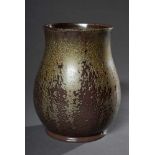 Sarreguemines Keramik Vase mit gefrosteter Glasur „ETNA“, Modellnr. 227, H. 17,5cmSarreguemines