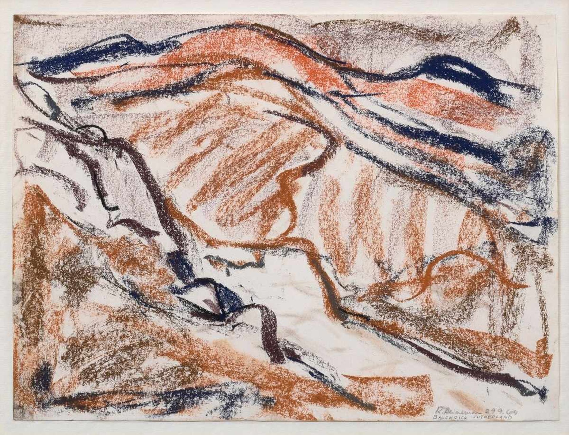 Heinemann, Reinhard (1895-1967) "Schottische Landschaft" 1964, Pastell, u.r. sign./dat./betitelt,