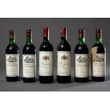 6 Diverse Rotweine, Frankreich, Bordeaux, 4 Flaschen "Chateau Vannieres, Bandol" 1979; 2 Flaschen "